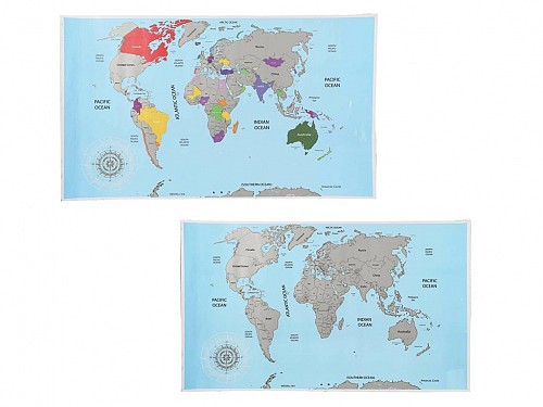 Παγκόσμιος Χάρτης Ξυστό 88x52 cm, Scratch map World