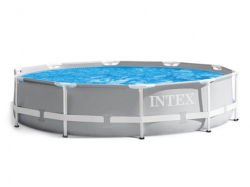 Intex prism frame πισίνα με μεταλλικό σκελετό, χωρητικότητα 4.485L, 305x305x76 cm, 26702