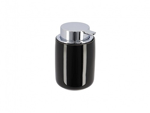 Διανεμητής σαπουνιού Dispenser 235ml, πέτρινο σε μαύρο χρώμα, 8.3x8.3x13.10 cm