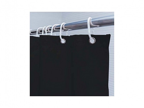 Κουρτίνα μπάνιου από πολυεστέρα, σε μαύρο χρώμα, 180x200 cm, Shower Curtain
