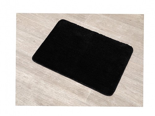 Αντιολισθητικό Πατάκι Μπάνιου σε Μαύρο χρώμα από Μαλακές Μικροϊνες 50x70 cm, Bathroom Mat
