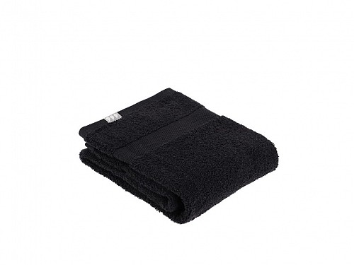 Πετσέτα προσώπου από 100% βαμβάκι σε μαύρο χρώμα, 50x90x1 cm