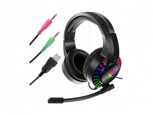 Gaming ακουστικά με μικρόφωνο και rgb φωτισμό, 55x10x20 cm, Gaming Headset