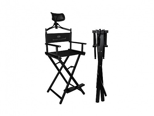Πτυσσόμενη καρέκλα σκηνοθέτη και μακιγιάζ με προσκέφαλο, από αλουμίνιο, 50x20x92.5 cm