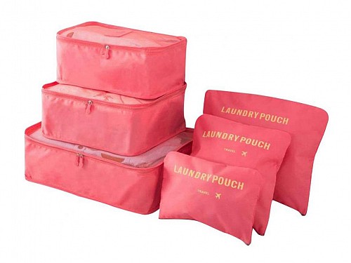 Σετ τσάντες ταξιδιού και τσάντες απλύτων 6 τεμαχίων σε διάφορα μεγέθη, 38x30x12 cm, Laundry Pouch